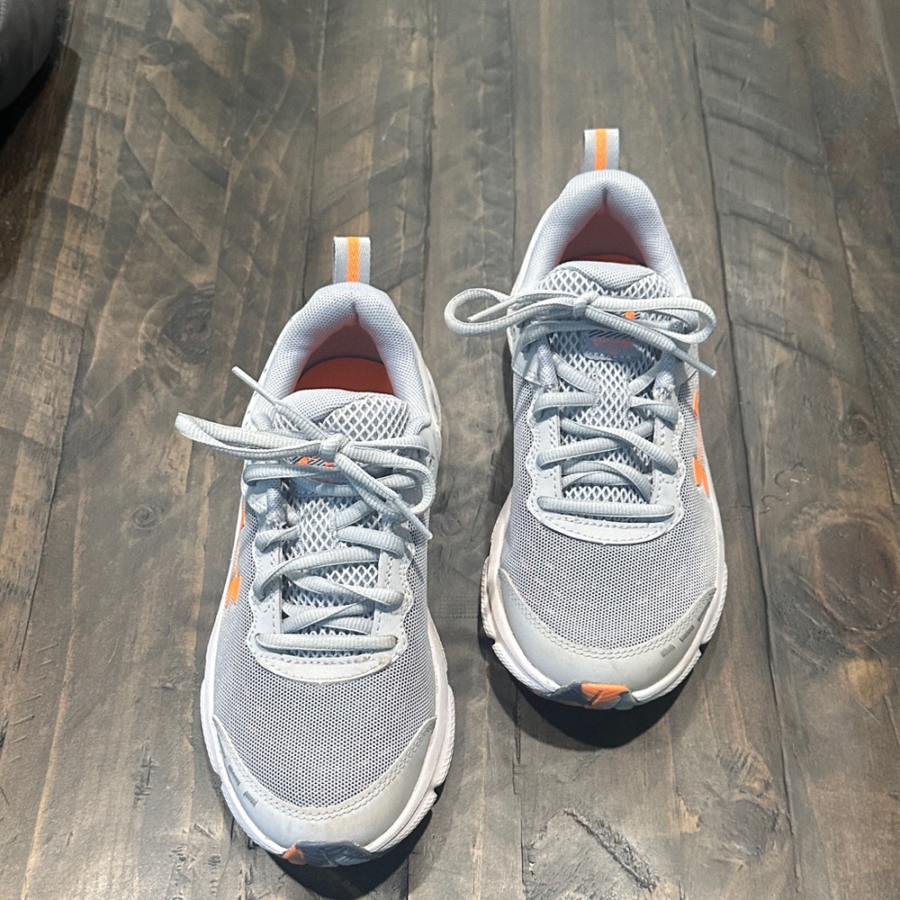 2 pairs of Under Armour Black and Tan Mesh and Grey/White Sneakers